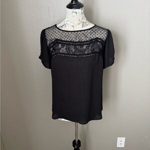 Elegant Black Lace Women's Top